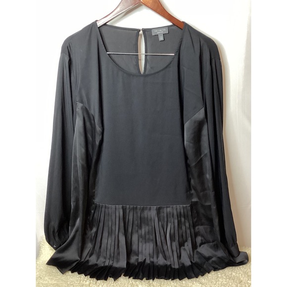 The Limited 3XL Black Long Sleeve Pleated Blouse Top Career Work Office - Picture 1 of 16